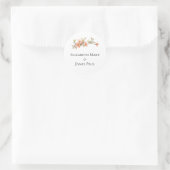 Zachte perzikbloesem Formele Bruiloft Sticker (Tas)