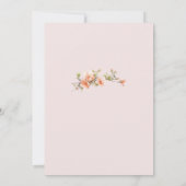 Zachte perzikbloesem formele bruiloft uitnodiging (Achterkant)