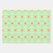 Zachte perzikkleurig bloemig inpakpapier vel (Voorkant 2)