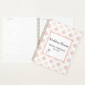 Zachte Perzikroze Blush Damast Planner (Display)
