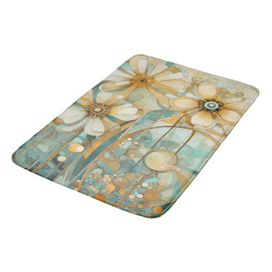 Zachte perziktuin 3 badmat (Gekanteld)