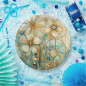 Zachte perziktuin 3 papieren bordje (Feest)