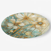 Zachte perziktuin 3 papieren bordje (Gekanteld)