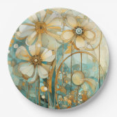 Zachte perziktuin 3 papieren bordje (Voorkant)