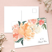 Zachte Perzische Floral Monogram Weddenschap Bedan Briefkaart