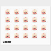 Zachte Perzische kat Sticker, kat sticker die boek (Vel)
