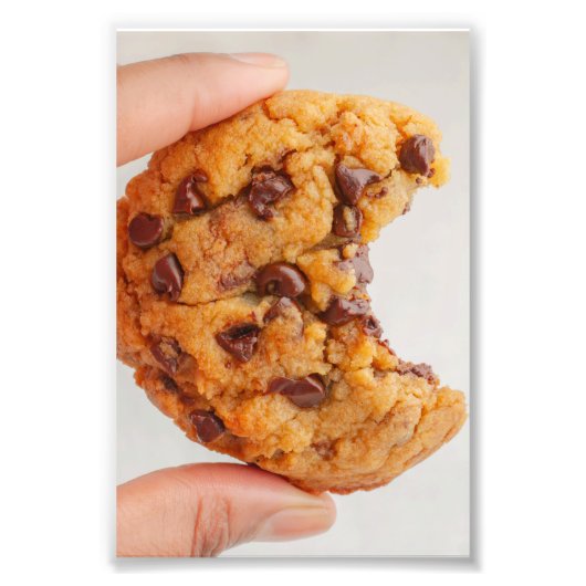 Zachte Pindakaas Chocolade Koek Hapje Foto Afdruk (Voorkant)
