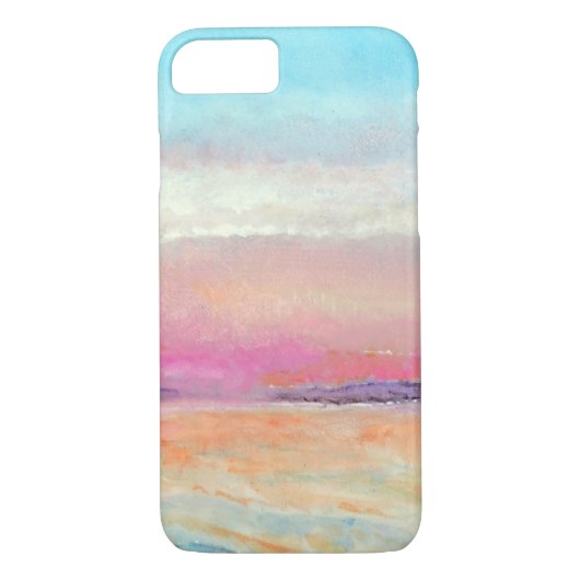 Zachte Pinks en Blues Painted Sunset Case-Mate iPhone Case (Achterkant)