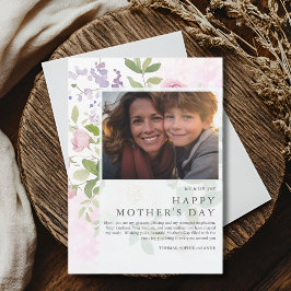 Zachte pioenen elegante foto moederdag feestdagenkaart