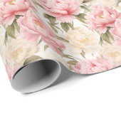 Zachte pioenendroom inpakpapier (Rol Hoek)