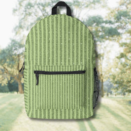 Zachte Pistache Glitter Stijl Minimaal Patroon Bedrukte Rugzak