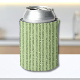 Zachte Pistache Glitter Stijl Minimaal Patroon Blikjeskoeler