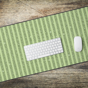 Zachte Pistache Glitter Stijl Minimaal Patroon Bureaumat