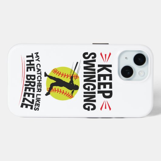 Zachte Pitcher Funny Keep Sweze Breeze Case-Mate iPhone Case (Achterkant (horizontaal))