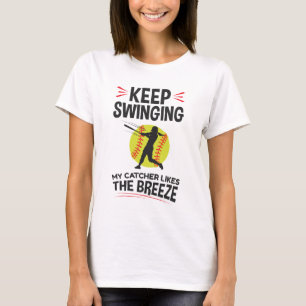 Zachte Pitcher Funny Keep Sweze Breeze T-shirt