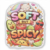Zachte Pittige Persoonlijkheid Op Maat Gemaakte Vi Sticker (Voorkant)