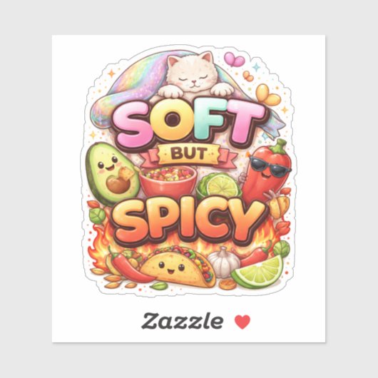 Zachte Pittige Persoonlijkheid Op Maat Gemaakte Vi Sticker (Vel)