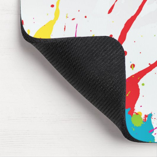 Zachte plash Waterverf Abstracte acrylkunst Muismat (Hoek)