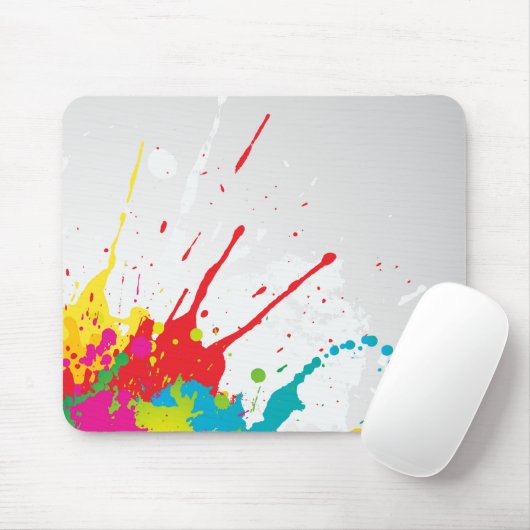 Zachte plash Waterverf Abstracte acrylkunst Muismat (Met muis)