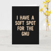 Zachte plek voor het gnu kaart (Gele Bloem)