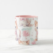 Zachte Pluizige Kittens met Roze Rozen Mok (Midden)