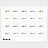 Zachte Pluizige Wezens Vierkante Sticker (Vel)