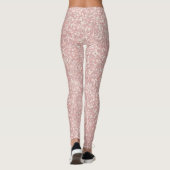 Zachte pompelroze pompelmoes Licht Glitter CUSTOM- Leggings (Achterkant)