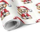 Zachte Poodle Kerstman Kerstmis Cadeaupapier (Rol Hoek)