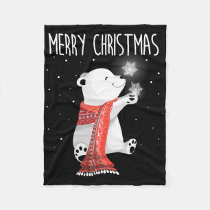Zachte Poolbeer Sjaal Prettig Kerstmis Xmas Feestd Fleece Deken