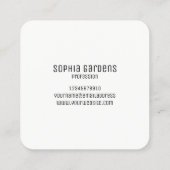 Zachte pot - Initialen - Navy Blue Square Business Vierkante Visitekaartje (Achterkant)