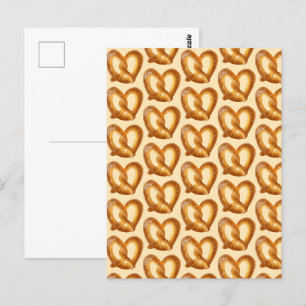 Zachte pretzel met zout briefkaart