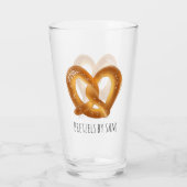 Zachte pretzel met zout glas (Achterkant)