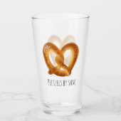 Zachte pretzel met zout glas (Voorkant)