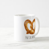 Zachte pretzel met zout koffiemok (Voorkant rechts)