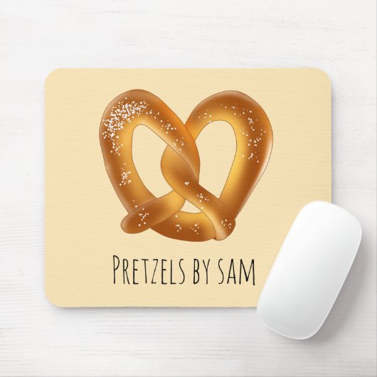 Zachte pretzel met zout muismat (Met muis)