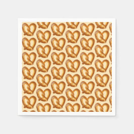 Zachte pretzel met zout servet