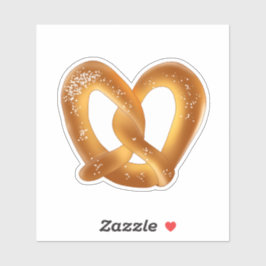 Zachte pretzel met zout sticker