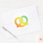 zachte pretzel ronde sticker (Envelop)
