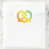 zachte pretzel ronde sticker (Tas)