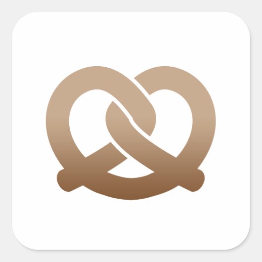 zachte pretzel vierkante sticker (Voorkant)