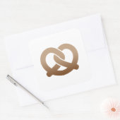 zachte pretzel vierkante sticker (Envelop)