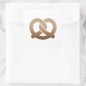 zachte pretzel vierkante sticker (Tas)