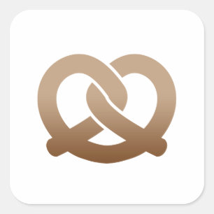 zachte pretzel vierkante sticker