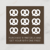 Zachte pretzels Loyaliteit Stempel Kleur Aanpasbaa Klantenkaartje (Voorkant)