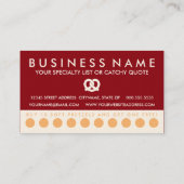 Zachte pretzelstandaard (kleur aanpasbaar) klantenkaartje (Achterkant)