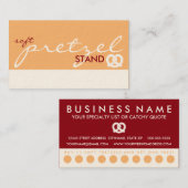 Zachte pretzelstandaard (kleur aanpasbaar) klantenkaartje (Voorkant / Achterkant)