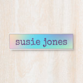  Zachte prismatische regenbooggradiënt Deurbordje (Voorkant)