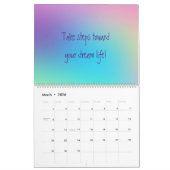 Zachte prismatische regenbooggradiënt Inspirerend Kalender (Mar 2026)