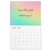 Zachte prismatische regenbooggradiënt Inspirerend Kalender (Feb 2027)