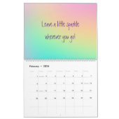 Zachte prismatische regenbooggradiënt Inspirerend Kalender (Feb 2026)